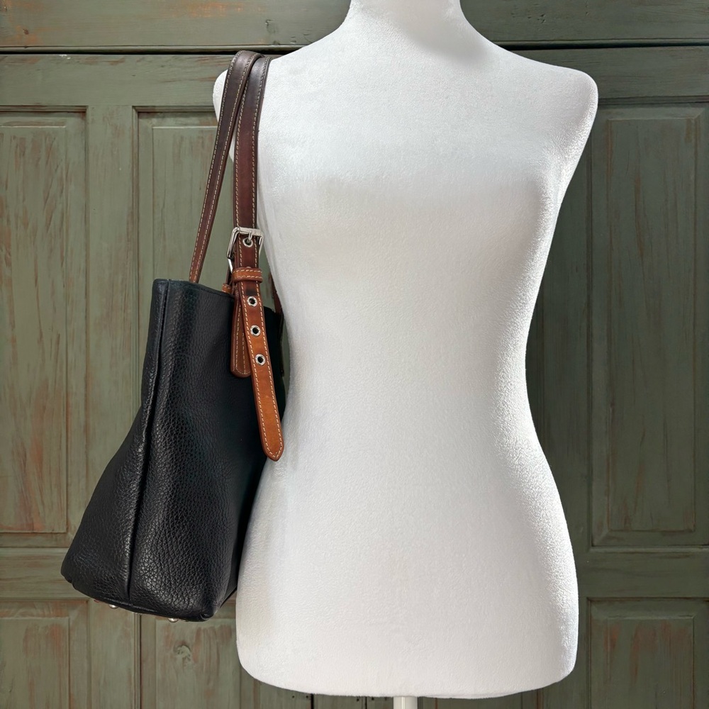 Dooney & Bourke Emily Shoulder Bag Black and Tan - Picture 3 of 16